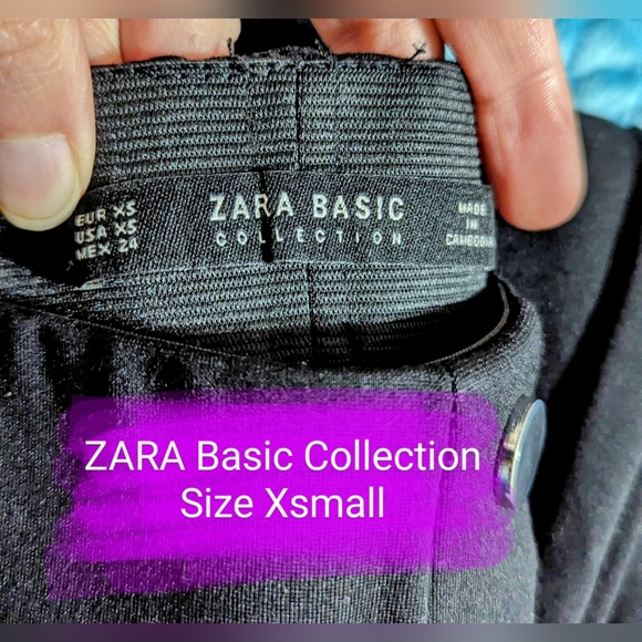 ZARA Basic Collection size XS, black dressy pants, EUC, crop skinny style - Picture 8 of 13